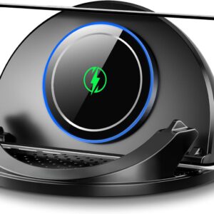 Cargador inalámbrico Beeasy de silicona para coche, carga rápida inductiva Qi 15 W, ventilador integrado 2025, soporte de salpicadero para iPhone, Samsung y smartphones