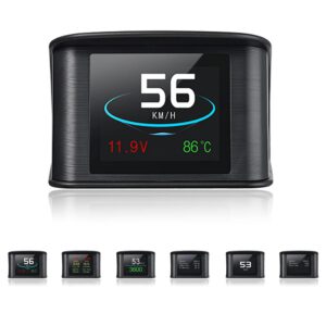 HUD OBD2 con pantalla TFT LCD, indicador de velocidad, voltímetro, avisos, iKiKin, detección de voltaje y códigos de error, HUD multifunción para coche
