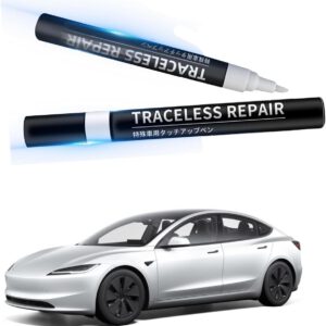 Pintura de retoque para Tesla Model 3 Highland, kit de reparación de arañazos, lápiz con punta y pincel 2 en 1, color blanco perla