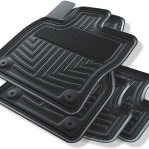 Alfombrillas de goma Mossa compatibles con Cupra Leon Hatchback y Sportstourer desde 2020, negro, 3 piezas