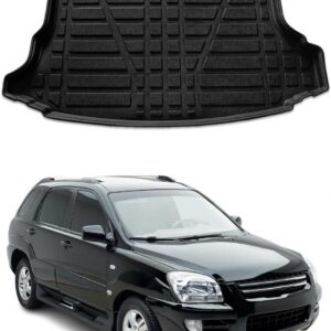 Alfombrilla de maletero OMAC compatible con Kia Sportage 2004-2009, TPE negro
