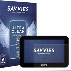 Protector de pantalla savvies de 7″ para sistemas de navegación/GPS, 17,8 cm, 154,8 x 87 mm, 16:9, película transparente, 6 unidades