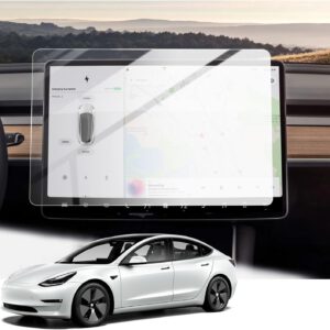 Protector de pantalla GAFAT para Tesla Model Y 2020-2024 y Model 3 2017-2023, pantalla de navegación 15″, vidrio 9H antichoque y antirrayaduras, no apto para Model 3 Highland 2024+ 15,4″