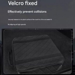 Bolsa para cable de carga Volkswagen ID.7 Tourer 2024-2026, organizador impermeable de cuero PU para maletero con velcro antideslizante y asa, negro