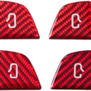 Adhesivos de moldura para interruptores interiores de puerta compatibles con Tesla Model 3 Highland 2024, efecto fibra de carbono