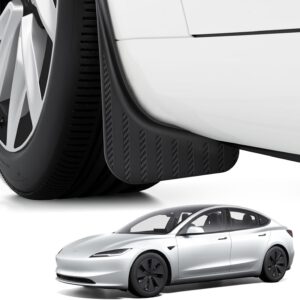 Guardabarros BASENOR para Tesla Model 3 Highland 2024-2026, diseño exclusivo, sin taladros ni cinta, 10 veces más resistente, protector de neumáticos reforzado para todas las estaciones