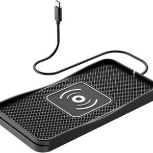 Cargador Inalámbrico Coche para Ford Puma/Taurus, 20W Alfombrilla de Carga Rápida Antideslizante Cargador Inalámbrico para Coche,A 30cm Cable Type-C Plug