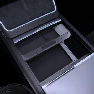 Organizador de consola central de 2 niveles para Tesla Model Y 2025-2026 Juniper y Model 3 2024-2026, caja para reposabrazos, guantera y cajón central
