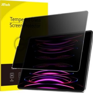 Protector de pantalla de privacidad JETech para iPad Pro 12,9″ 6ª/5ª/4ª/3ª generación 2022/2021/2020/2018, vidrio templado antiespía, 1 unidad