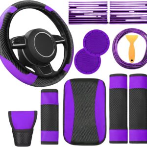 Fundas para volante, almohadillas de cinturón, reposabrazos, posavasos, empuñaduras de freno de mano y pomos de palanca de cambio para Tesla Model 3, Model S y Model X, D
