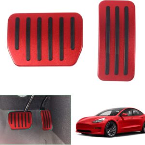 Pedales GAFAT para Tesla Model Y Juniper 2025 2026 / Model 3 2022-2026, cubiertas para acelerador y freno Tesla Model 3 Highland, accesorios Tesla Model Y 2025, rojo