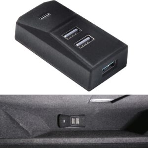 Hub USB para guantera Tesla, estación de acoplamiento de 4 puertos para Model 3 Highland 2024 2025, Cybertruck y Model Y Juniper 2025 2026, transfiere imágenes de cámara
