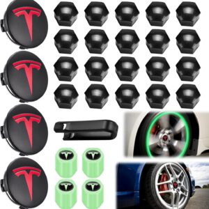 Kit de tapas de rueda con logo plateado para Tesla Model 3, Y, S y X