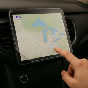 Protector de pantalla de hidrogel recortable, pack de 3, 120 x 180 mm, protector HD universal antirrayaduras para móvil, tablet, GPS, cámara y pantalla de coche