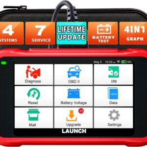 Máquina de diagnosis multimarca LAUNCH CRP123E V3.0 OBD2 en español, 4 sistemas y 7 funciones de reseteo, escáner motor, ABS, SRS, AT, oil reset, ETS, SAS, CANFD y DOIP, actualización WiFi