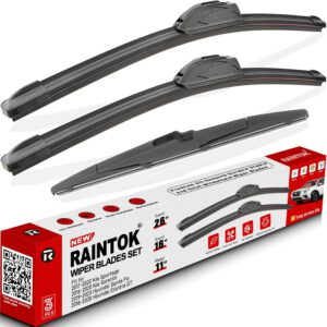 Limpiaparabrisas de repuesto calidad OEM para Kia Sportage 2017-2022, Hyundai Santa Fe 2019-2021 y Kia Sorento 2016-2020, delantero y trasero