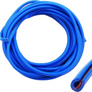 Junta protectora de puerta de coche 5 m en forma de U, protector de borde para evitar arañazos, apto para SUV, sedán, monovolúmenes y la mayoría de modelos, azul