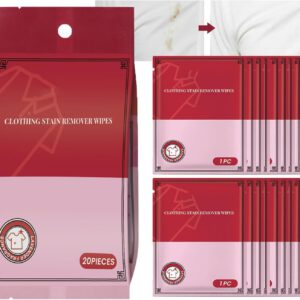 Toallitas quitamanchas portátiles de emergencia, toallitas húmedas para eliminar manchas en ropa, envueltas individualmente, 1 caja