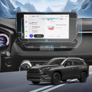 Protector de pantalla YEE PIN, pack de 2, 10,5″, compatible con Toyota RAV4 2023 2024 2025, película nano para navegación, protección transparente antirrayaduras