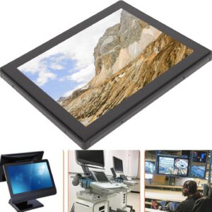 Pantalla táctil portátil IP65 impermeable, montaje en pared, táctil capacitiva de 10 puntos, NT 100-240 V, para seguridad, enchufe EU