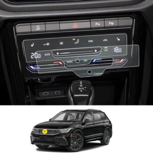 Protector de pantalla CDEFG compatible con VW T-Roc, Tiguan 2, Polo AW y Arteon Facelift 2021-2023, protector para pantalla de aire acondicionado, accesorios de coche