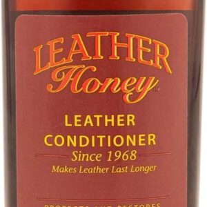 Acondicionador Leather Honey para cuero, acondicionador premium desde 1968 para ropa, muebles, interiores de coche, zapatos, bolsos y accesorios de cuero, no tóxico