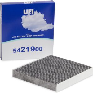 Filtro de habitáculo de carbón activo UFI Filters 54.219.00, filtro de reemplazo apto para coches Audi, Cupra, MAN, Seat, Skoda y Volkswagen