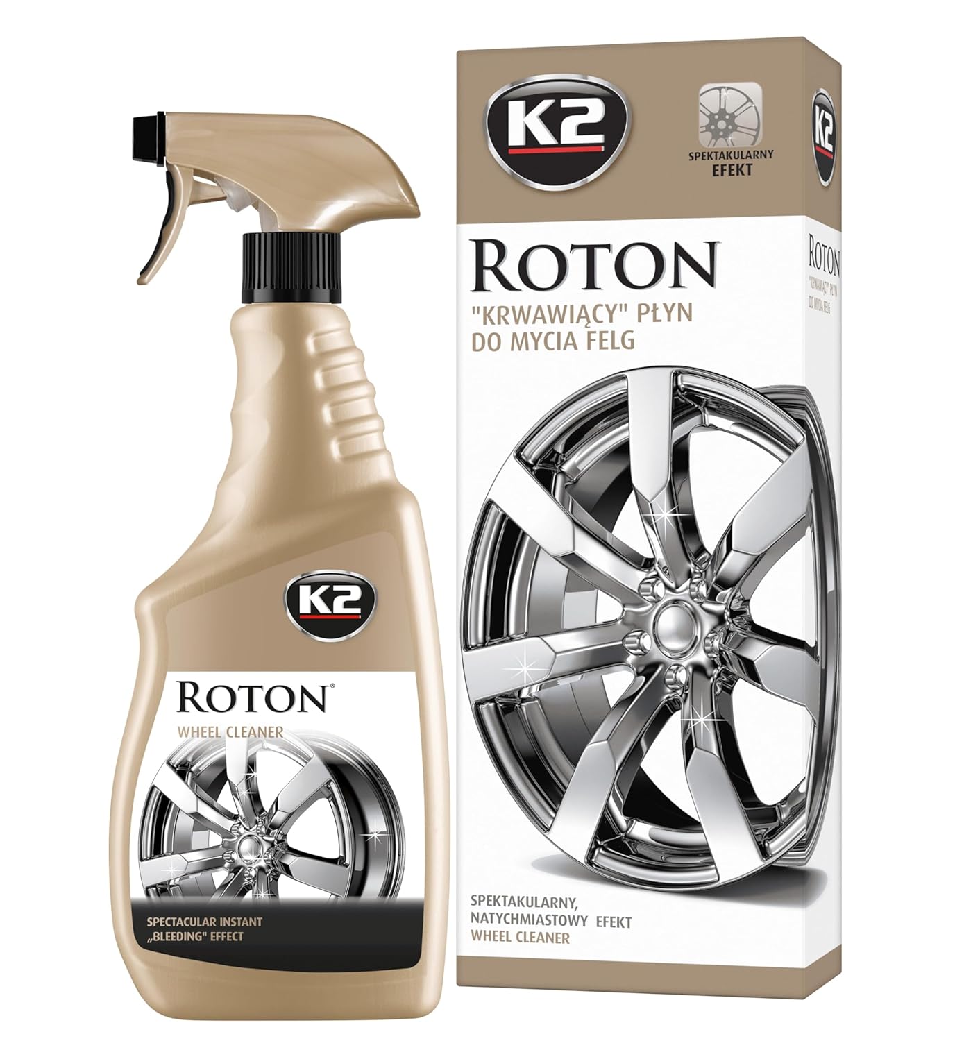 K2 Wheel Cleaner Ferric Decontaminant Cleaner for Car Motorcycle Cleans Disc Brake Rims Acid-Free Removes Ferode Without Rubbing - Roton Cleaner 700ml (1) - Image 2