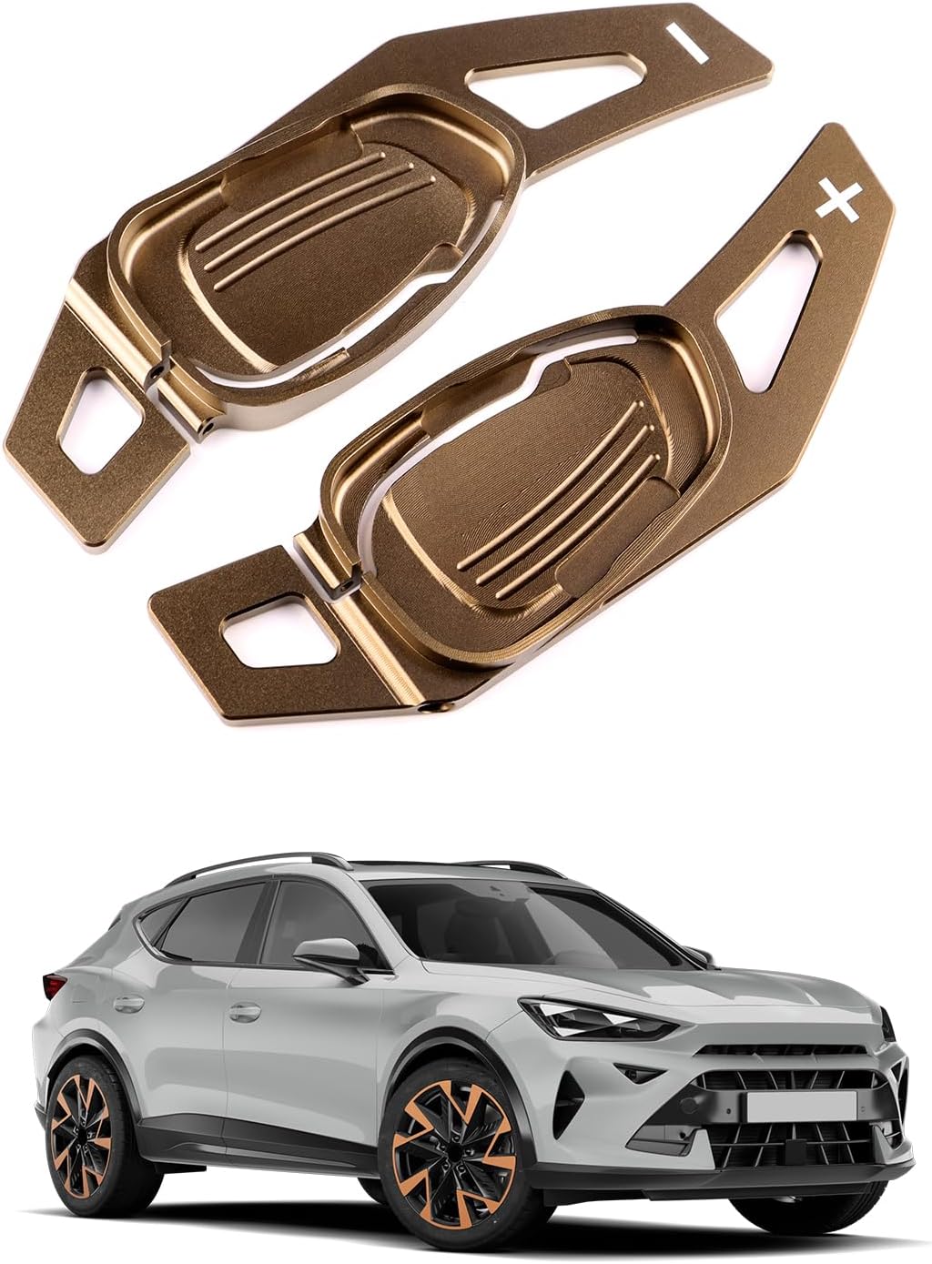 KUNGKIC Car Shifter Cams for Seat Cupra Leon Ateca Formentor 2021 2022 2023 2024 2025 Aluminum Shift Paddles Extension Paddles Extension Paddles Steering Wheel 2 Pieces - Image 2