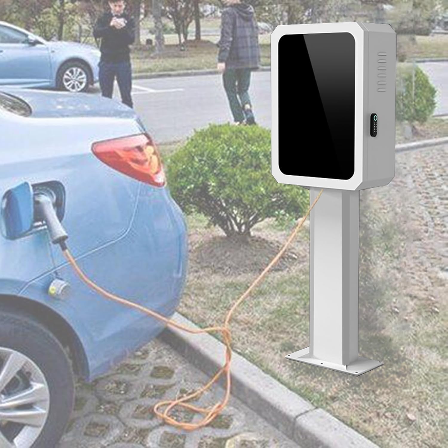 Soporte de cargador de vehículo eléctrico para exteriores, soporte de estación de carga montado en el suelo para una instalación segura de pilas EV - Image 2