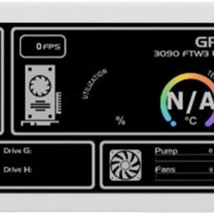 Panel de temperatura para PC, pantalla LCD FHD de 8,8″, alta resolución 1920 x 480, 60 Hz, diseño de pantalla personalizable para carcasa, blanco