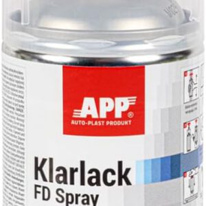 Spray APP Klarlack FD 2K, barniz para faros de coche en policarbonato, alto brillo, alta transparencia, resistente a la intemperie a largo plazo, 250 ml