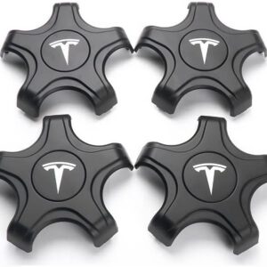Tapas centrales para buje de coche, cubierta decorativa impermeable y antipolvo para ruedas, compatible con Tesla Model 3 2021-2023 de 18″, adhesivo central con logo, B