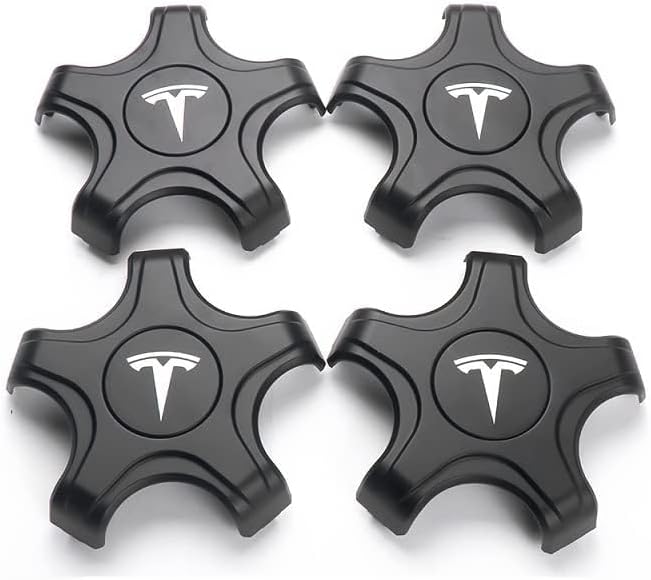 Tapas centrales para buje de coche, cubierta decorativa impermeable y antipolvo para ruedas, compatible con Tesla Model 3 2021-2023 de 18", adhesivo central con logo, B