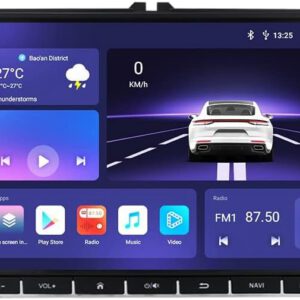 Radio Android 13 de 9″ 8 núcleos para VW Golf 5/6, T5, Touran, Polo, Sharan, Passat, Tiguan y Seat, WiFi, CarPlay, Android Auto, Bluetooth, 4G LTE, RDS, SWC, DSP, 4GB+32GB