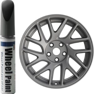 Pintura de retoque para neumático/llanta Tesla, reparación DIY de arañazos en bordillo con pintura compatible para Tesla Model 3 Highland llanta Photon 19″, Metallic Phantasm