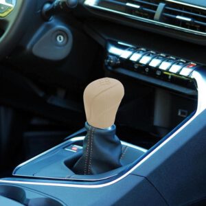 Funda universal para pomo de palanca compatible con Tesla Model 3, Model S y Model X, cubierta de silicona protectora, extensible y lavable, beige
