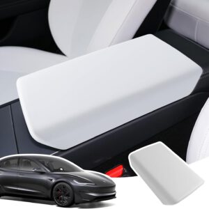 Cubierta de reposabrazos para Tesla Model 3 Highland 2024 2025 2026, cubierta TPE para reposabrazos de consola central, blanco
