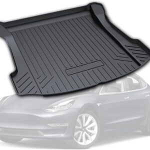 Bandeja de maletero PSLER para Tesla Model 3 2017-2024, alfombrilla trasera de goma a medida para carga
