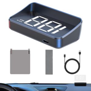 HUD para parabrisas, pantalla GPS HUD para coche, velocímetro portátil de pantalla grande con proyección en tablero y ángulo ajustable