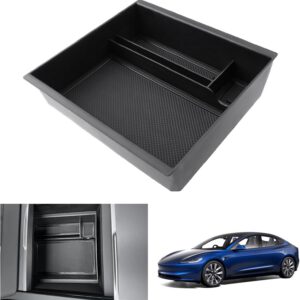 Caja de almacenamiento GAFAT nueva 2024 para consola central Tesla Model 3 2024 2025 Highland, bandeja organizadora frontal, guantera, accesorio Tesla Model 3, medio