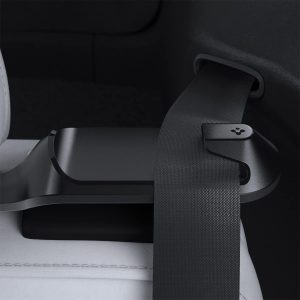 Soporte Spigen para cinturón de seguridad trasero, diseñado para Tesla Model Y hasta 2024, negro