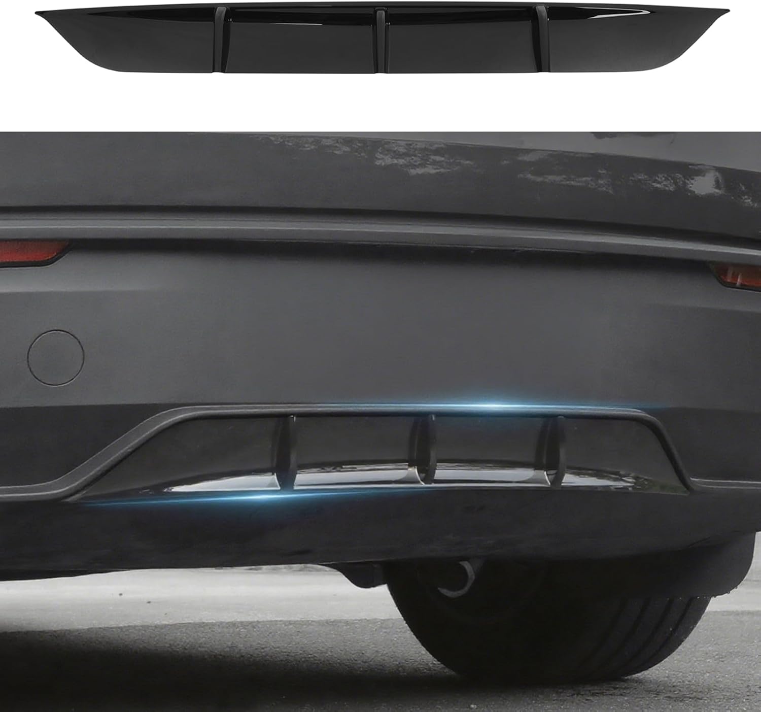 Difusor de parachoques trasero para Tesla Model Y Juniper 2025 2026, spoiler inferior ABS, negro brillante, no apto para Standard 2026