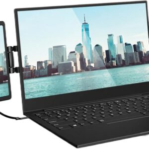 Pantalla externa genérica, monitor ultrafino y ligero, panel auxiliar acoplable, segunda pantalla para portátil, viajes, oficina, reuniones, hogar y camping