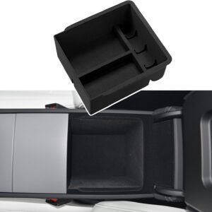Organizador de consola central para Tesla Model 3 Highland 2024 2025, interior afelpado, caja trasera bajo reposabrazos