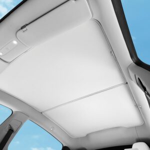 Parasol de techo para Tesla Model Y Juniper 2025, aislamiento térmico, cubierta de ventana superior, protección UV, beige