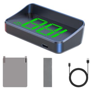 Pantalla HUD para coche, proyector de velocidad en parabrisas, velocímetro portátil de pantalla grande con ángulo ajustable