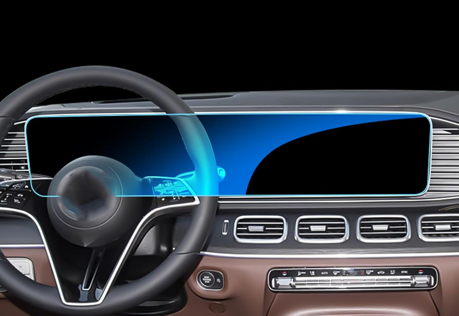 Protector de pantalla para Mercedes Benz GLE 2020-2025, pantalla integrada de navegación, película protectora antirrayaduras para navegador GPS, accesorios interiores