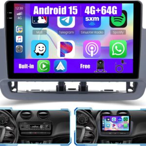 [4G+64G] Inefala Android 15 Car Radio for Seat Ibiza 2012 – 2015 with Wireless Carplay Android, 9 Inches Screen Car Radio with Navi GPS WiFi RDS/FM Bluetooth EQ SWC Rear Camera Mic