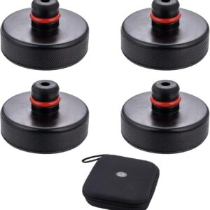 KATSU 4 almohadillas de elevación compatibles con Tesla Model 3/Y/S/X, discos de goma adaptadores Jack Pad con bolsa de transporte